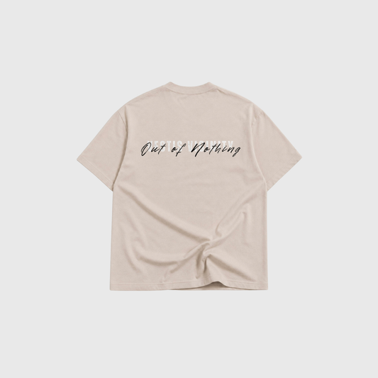 Oversized Beige Acid Wash Signature T-shirt