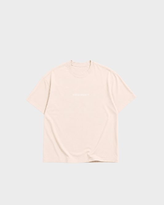 Oversized Beige Acid Wash Signature T-shirt