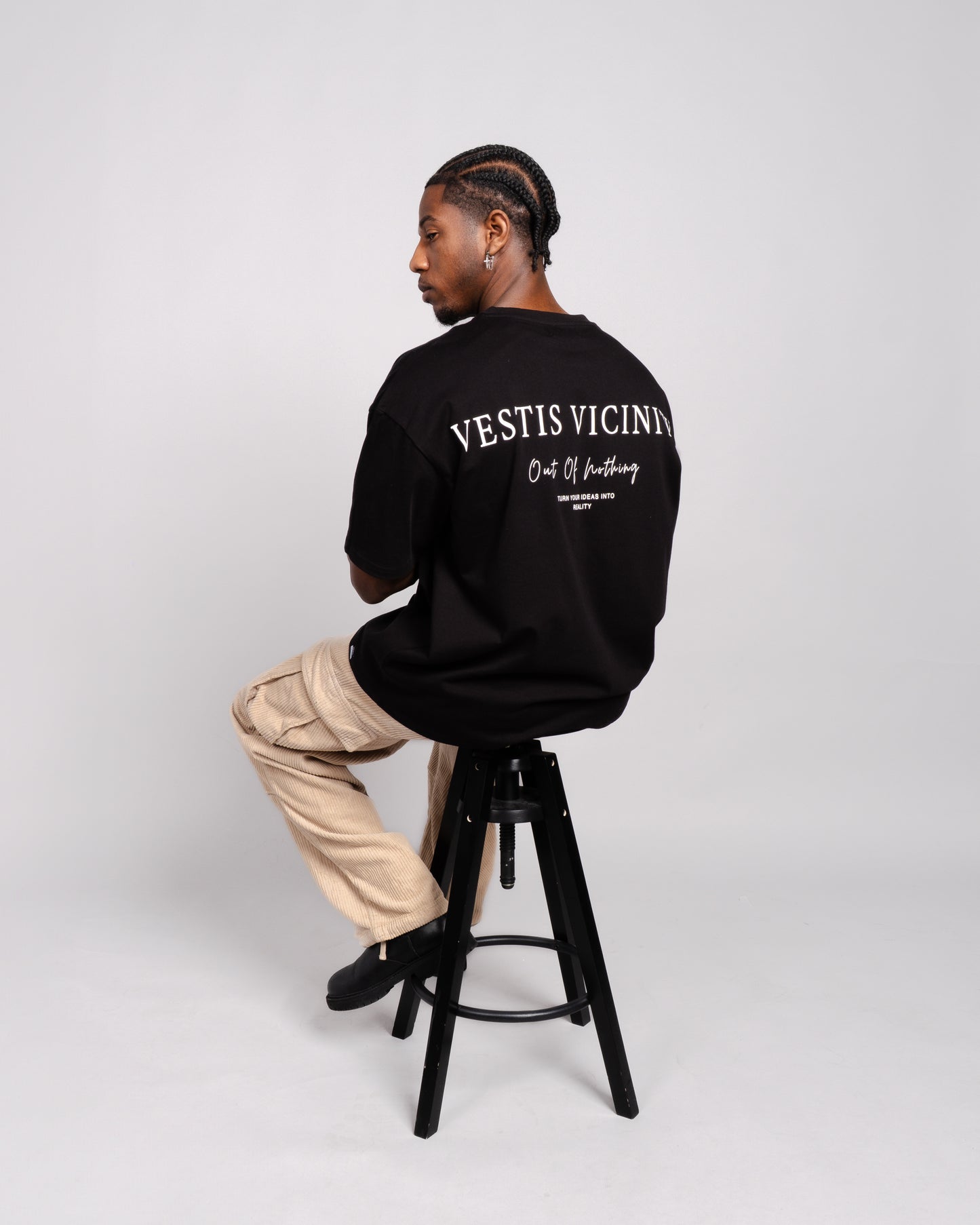 Black Oversized Graphic T-Shirt - Basic