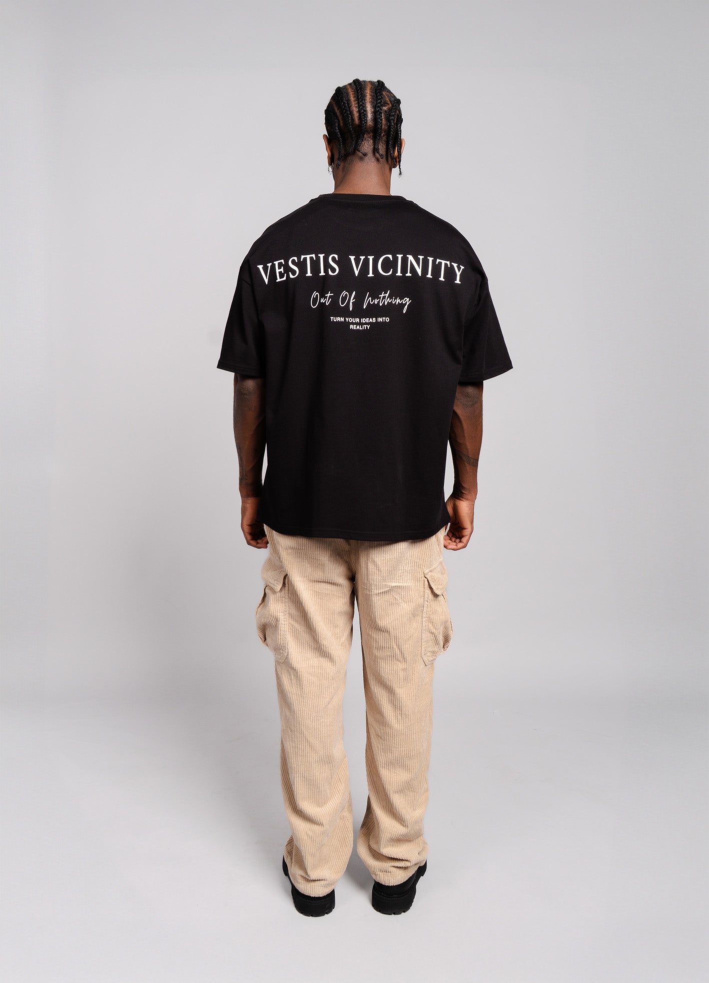 Black Oversized Graphic T-Shirt - Basic