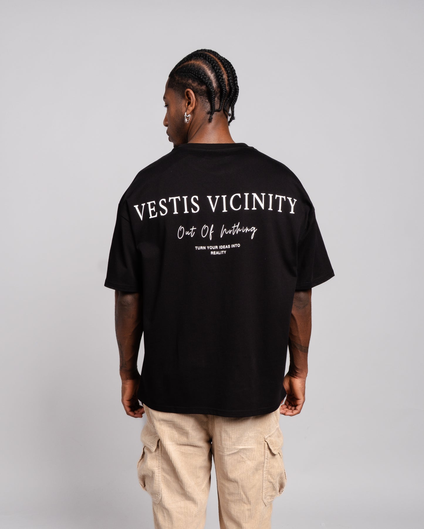 Black Oversized Graphic T-Shirt - Basic