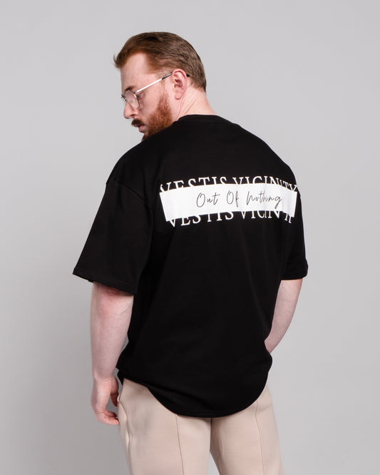 Black Oversized Graphic T-Shirt - Block