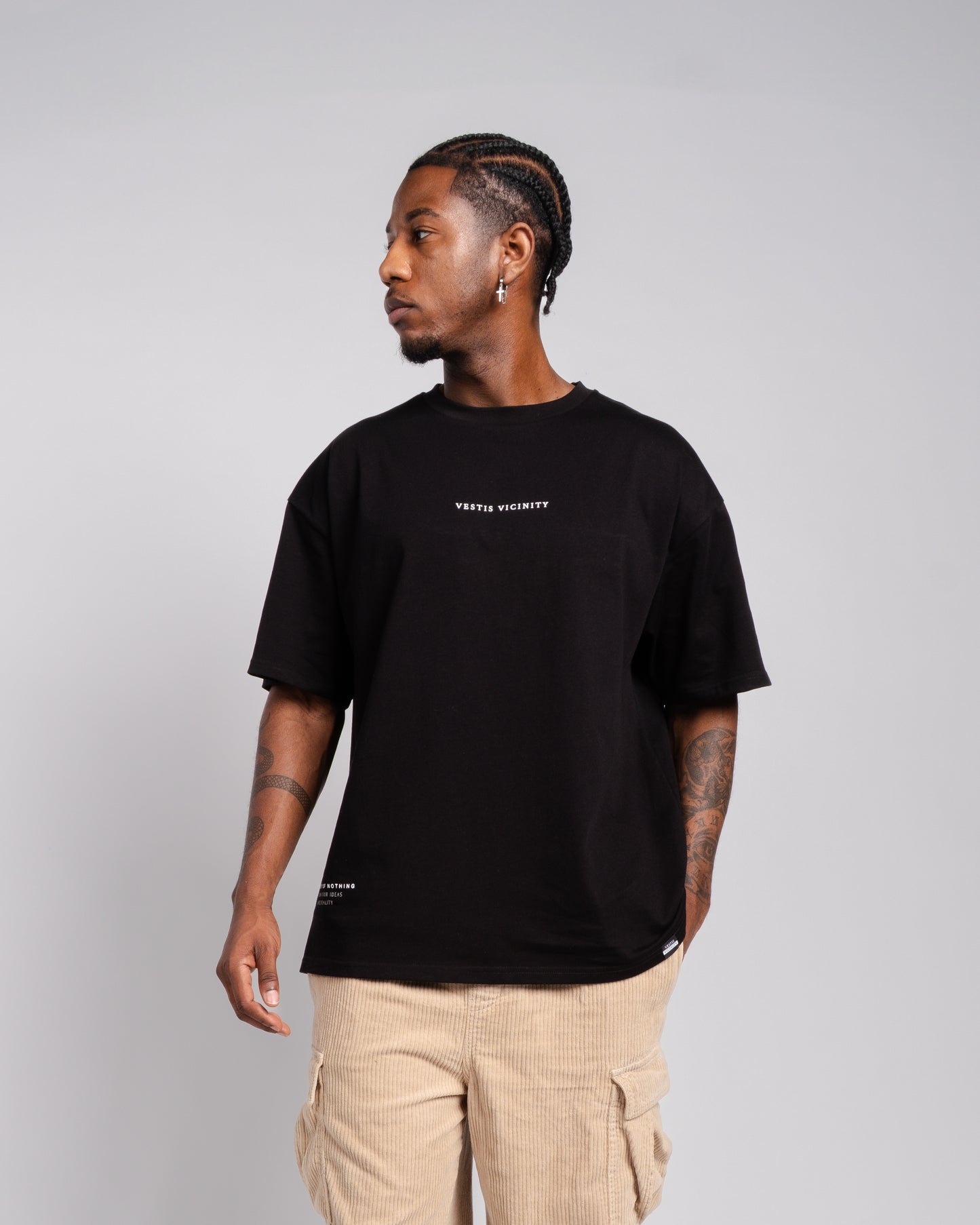 Black Oversized Graphic T-Shirt - Basic