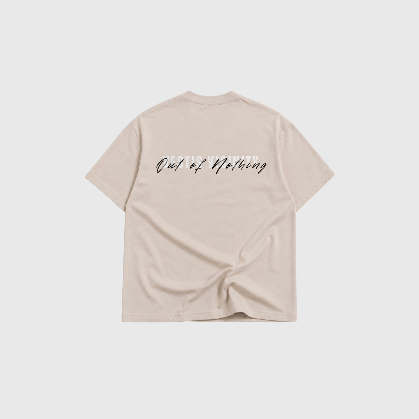 Oversized Beige Acid Wash Signature T-shirt