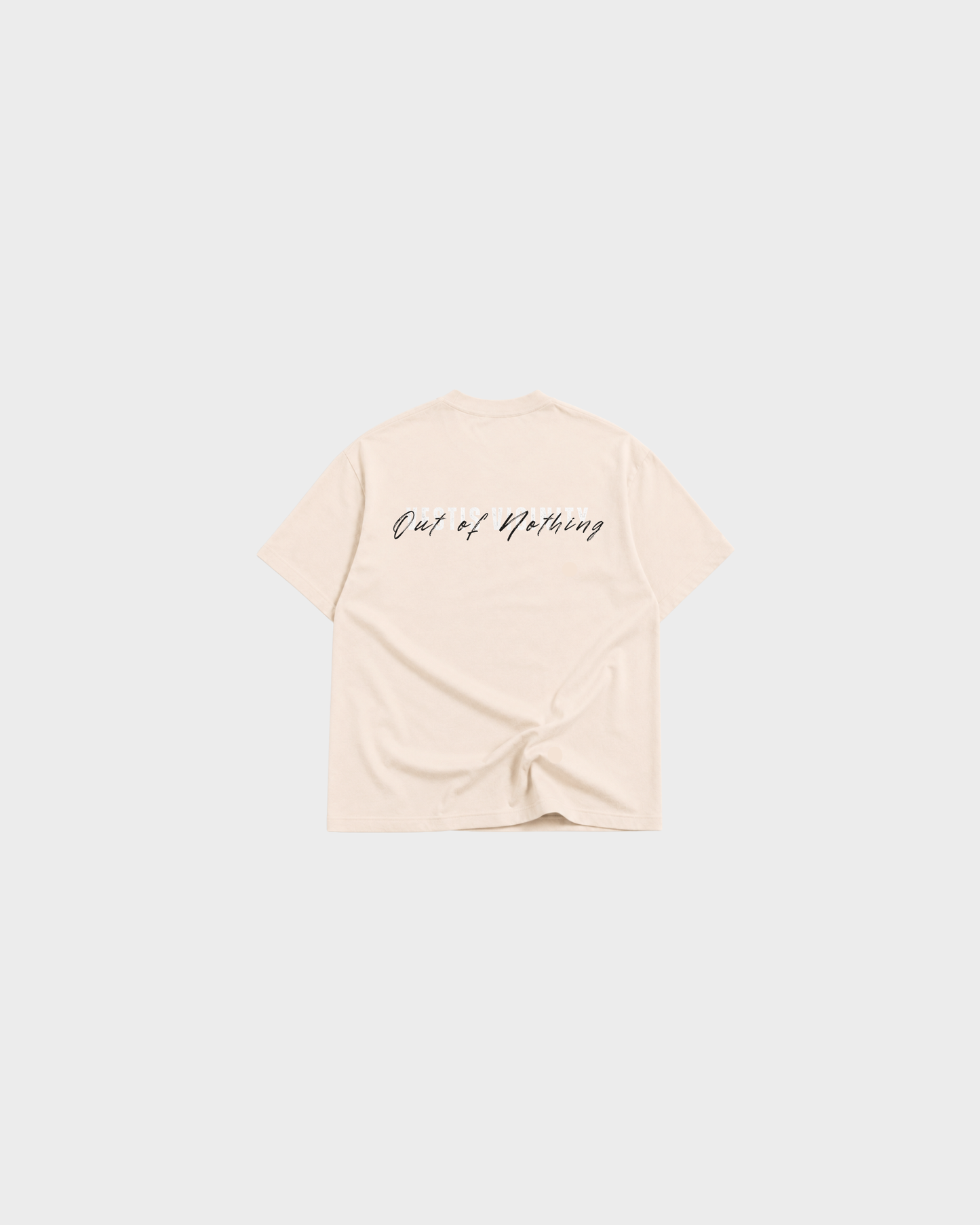 Oversized Beige Acid Wash Signature T-shirt