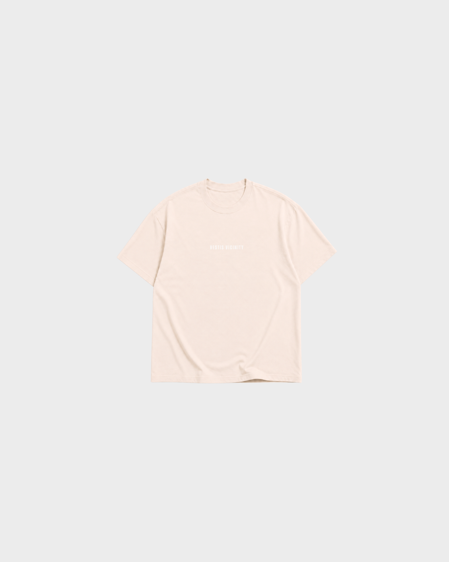 Oversized Beige Acid Wash Signature T-shirt