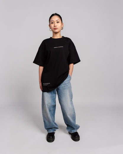 Black Oversized Graphic T-Shirt - Stoic