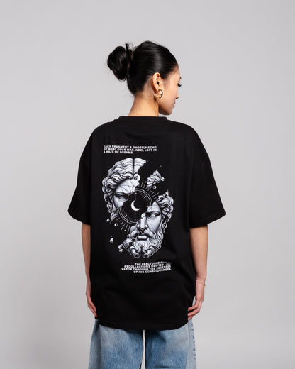 Black Oversized Graphic T-Shirt - Stoic