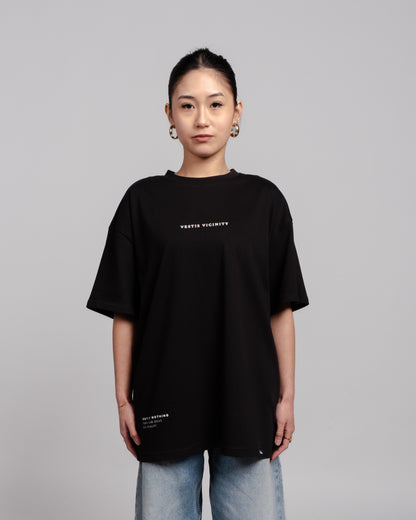 Black Oversized Graphic T-Shirt - Stoic
